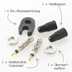 Fischer Bikes Ventil-Set für Sclaverand 7-teilig