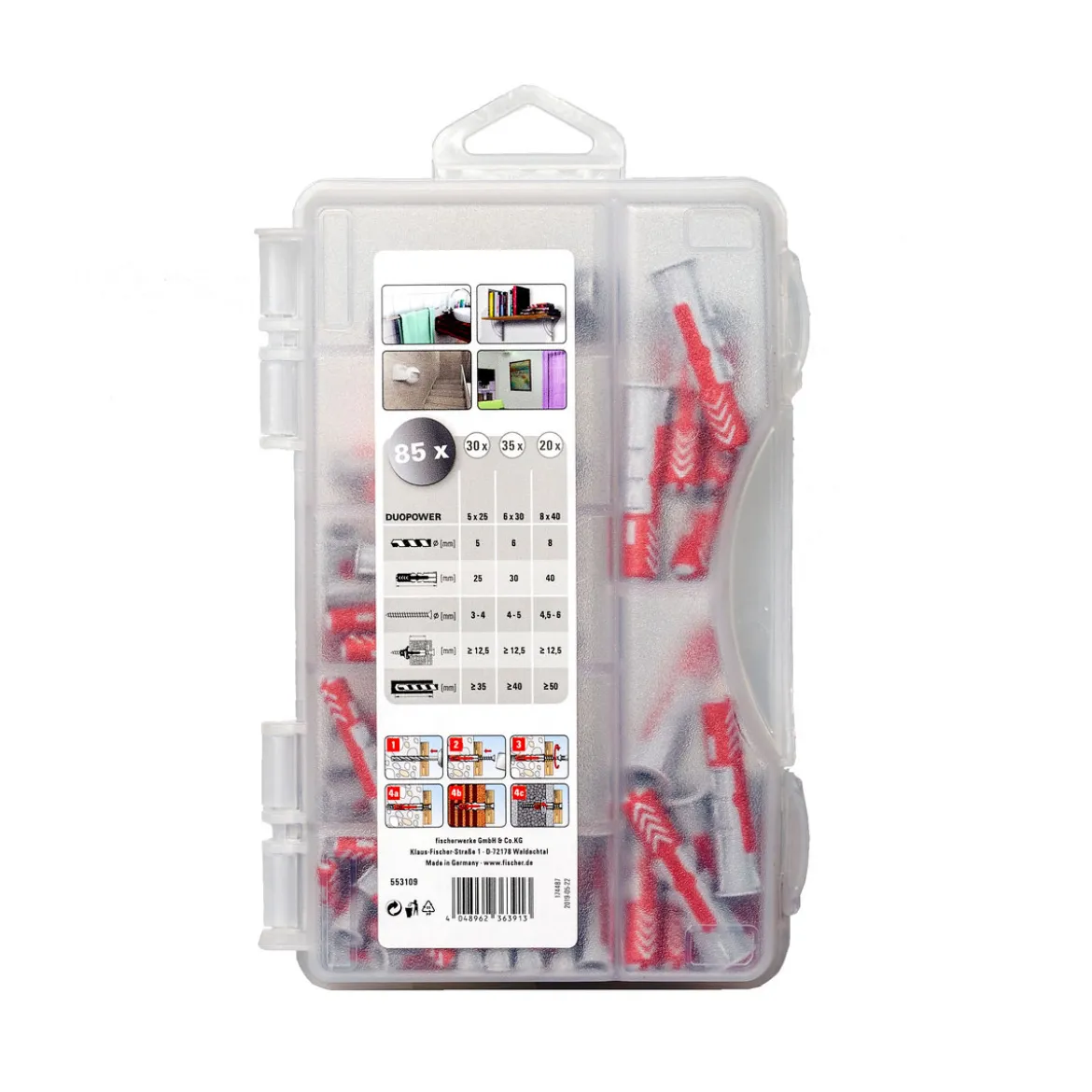 FischerDübel-Box Duopower Mini 85-teilig