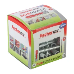 FischerDübel DuoPower 10 x 50 mm mit Sicherheitsschraube 25 Stück