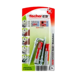 FischerDübel DuoPower 10 x 50 mm mit Winkelhaken 2 Stück