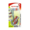FischerDübel DuoPower 10 x 50 mm mit Rundhaken Galvanischbeschichtet groß 2 Stück