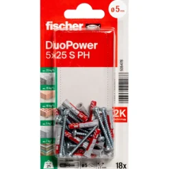 Fischer Dübel DuoPower 5x25 S PH K (18)
