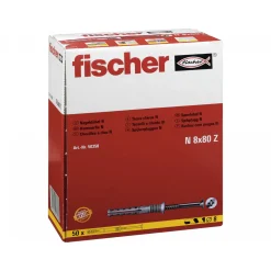 FischerNageldübel N 8 x 80/40 mm Senkkopf 50 Stück
