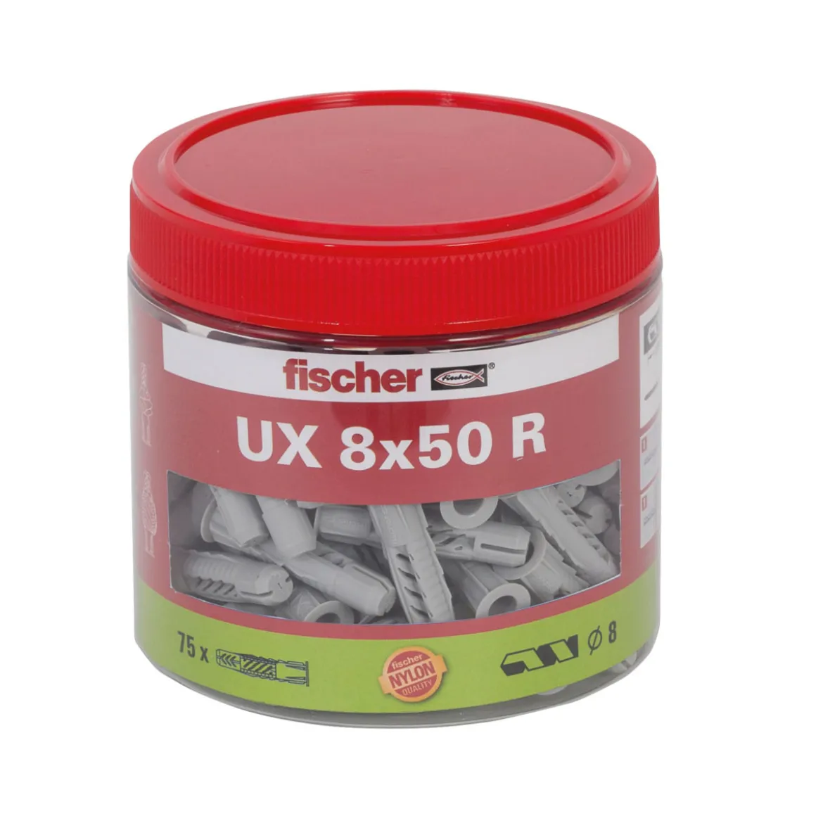 FischerUniversaldübel 8 x 50 mm mit Rand 75 Stück