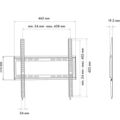 Fixed 2 TV Wandhalter 81-190cm max. 35kg