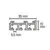 Flächenvorh-Sch. 3lfg Atlanta alu 260cm
