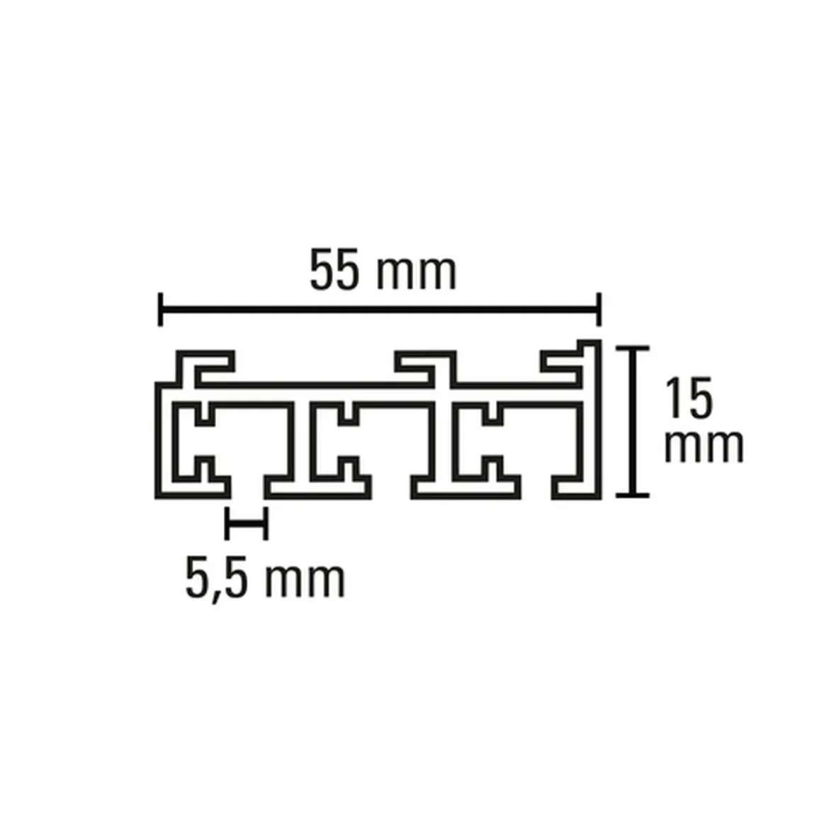 Flächenvorh-Sch. 3lfg Atlanta alu 260cm