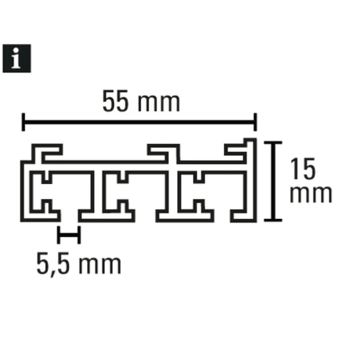 Flächenvorh-Sch. 3lfg Atlanta alu 260cm