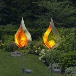 Flector Garten LED-Solar-Dekostick Glowing Eye schwarz/kupfer