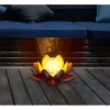 Flector Garten LED-Solar-Dekoleuchte Lotus kupfer