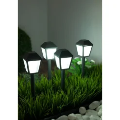 Flector Garten LED-Solarleuchte Laterne 4 Stück
