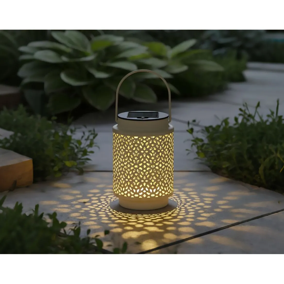 Flector LED Solar Laterne Lina sand 10 x 8 cm