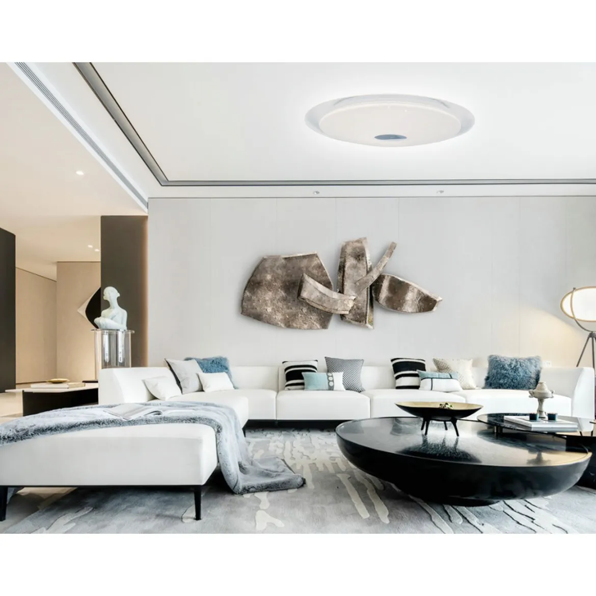 Flector LED-Deckenleuchte Space silber