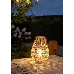 Flector Solar-Laterne Sumeria inkl Leuchtmittel naturfarben Jute