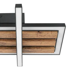 FLECTOR DL Talida 34x34x8cm 15W schwarzweiss u. Holz, 1700lm warmweiss