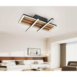 FLECTOR DL Talida 34x34x8cm 15W schwarzweiss u. Holz, 1700lm warmweiss