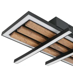 FLECTOR DL Talida 34x34x8cm 15W schwarzweiss u. Holz, 1700lm warmweiss