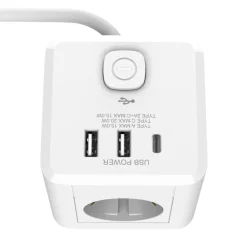 Flector 3-Fach Steckdosenwürfel inkl. USB 1,4 m