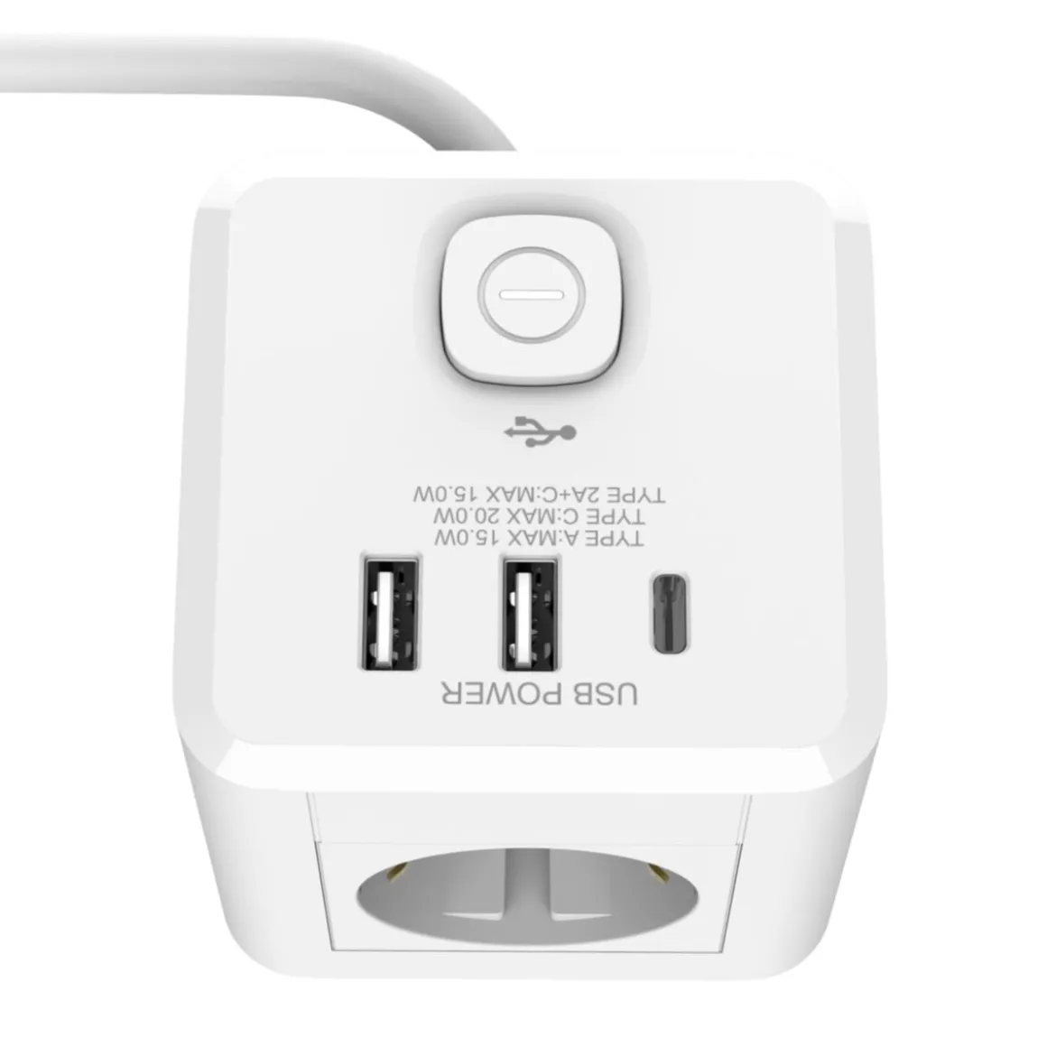 Flector 3-Fach Steckdosenwürfel inkl. USB 1,4 m