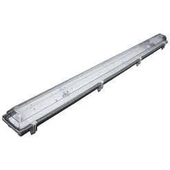 Flector Feuchtraum-Langfeldleuchte silber 127 cm