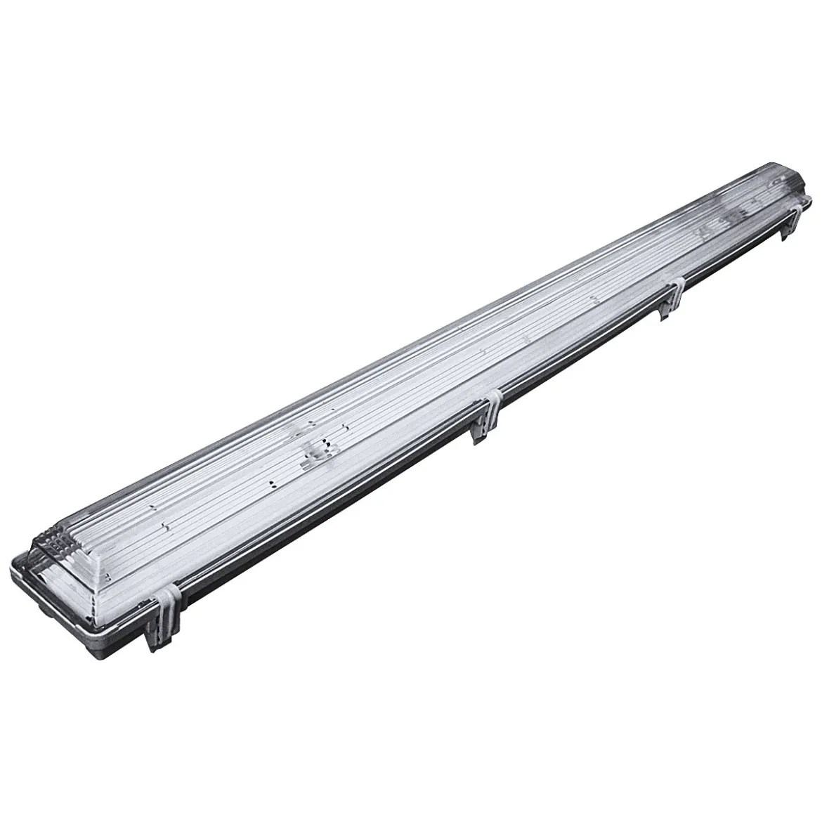 Flector Feuchtraum-Langfeldleuchte silber 127 cm