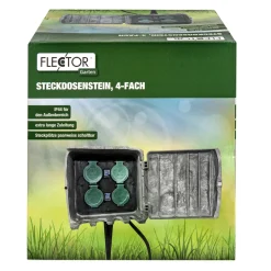 Flector Garten Steckdosenstein 4- Fach