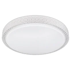 Flector LED-Deckenleuchte Clarice mit Kristallrand