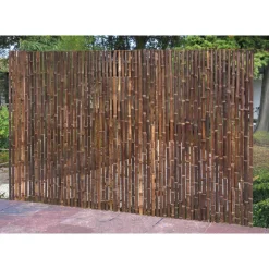 floraworld Sichtschutz Bambus-Matte Black 3,0x0,9 m