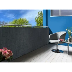 floraworld Sichtschutz premium+ anthrazit 3,0x0,9 m