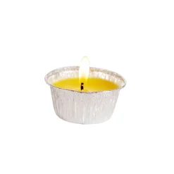 Flower Power 4er Set Citronellakerze in Aluschale 8 x 3,5 cm