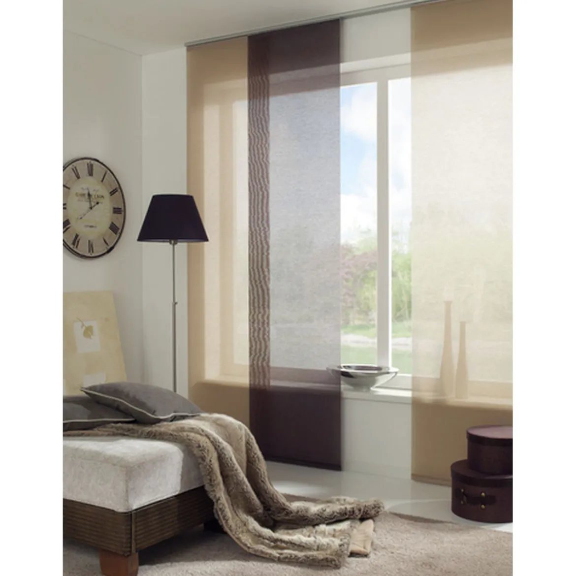 Fl.-Vorh. Entry taupe 60x245 cm