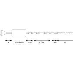 FN SimpLED Power Set 5m Neutralweissinkl Dimm/Switch 50W 230/24V DC Ws Kst