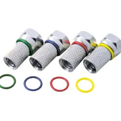 F-Stecker 7mm 4Stück Farbringe