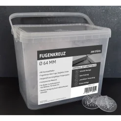 Fugenkreuz fugenbr. 4mm , steghoehe 15mmmit kunststoffteller Dm.64mm,KT=200 St