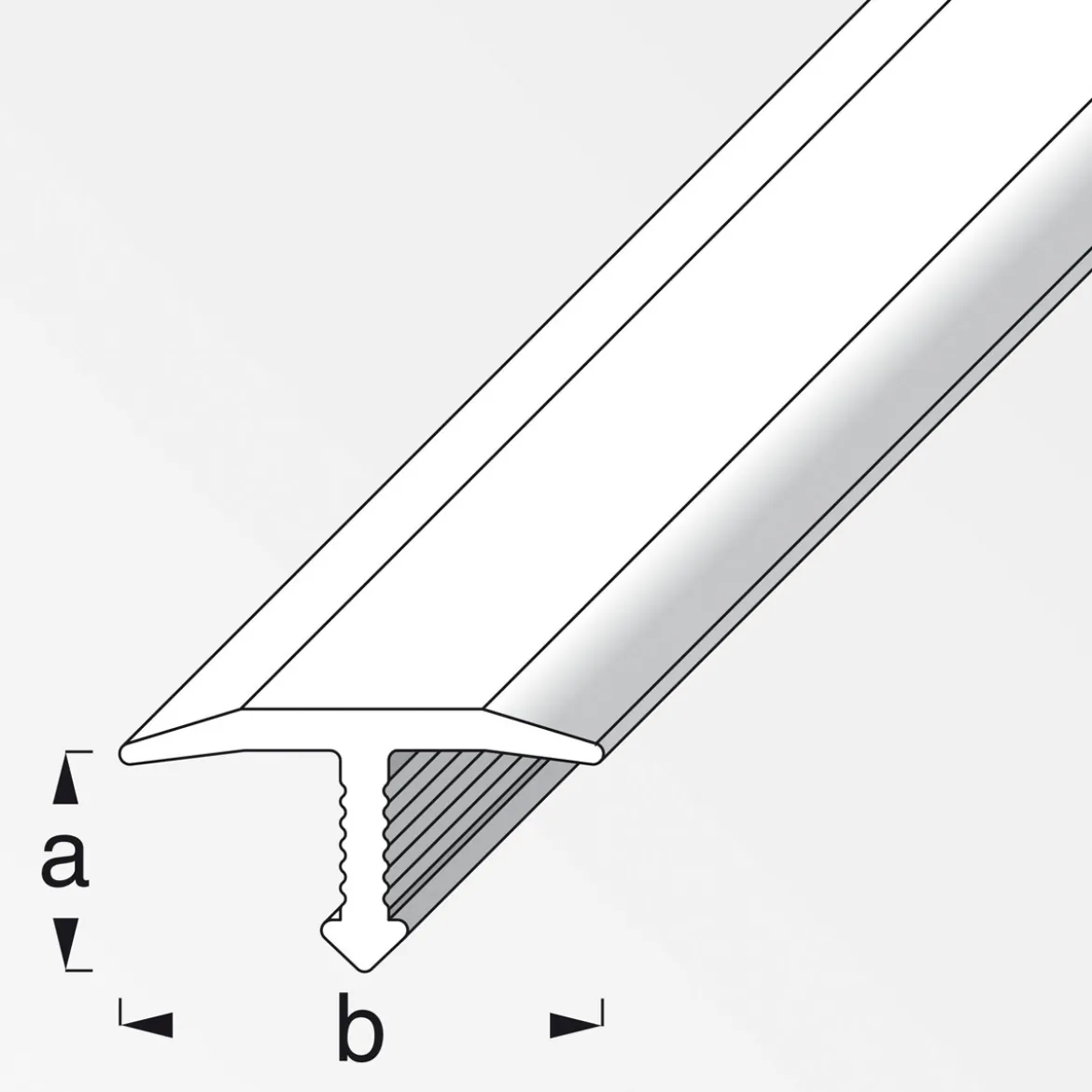 Fundamo Fugenabdeckprofil 14 mm 1m silber