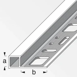 Fundamo Quadratprofil 10 mm 2,5m silber
