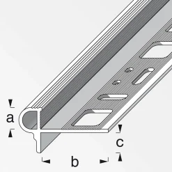 Fundamo Treppenkantenprofil Florentiner 10 mm 2,5m silber