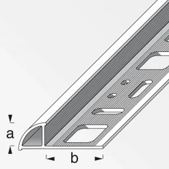 Fundamo Viertelkreisprofil 10 mm 2,5m PVC weiß