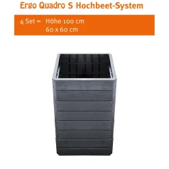GarantiaHochbeet-System Ergo Quadro anthrazit Größe S