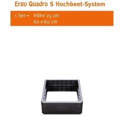 GarantiaHochbeet-System Ergo Quadro anthrazit Größe S