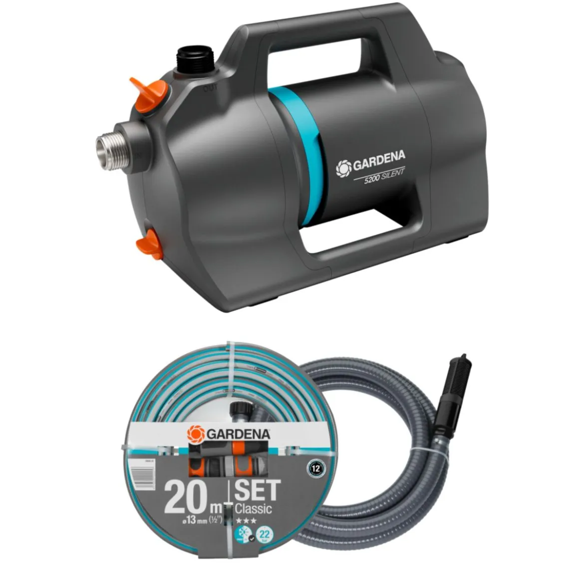 Gardena Gartenpumpe 5200 Silent Set