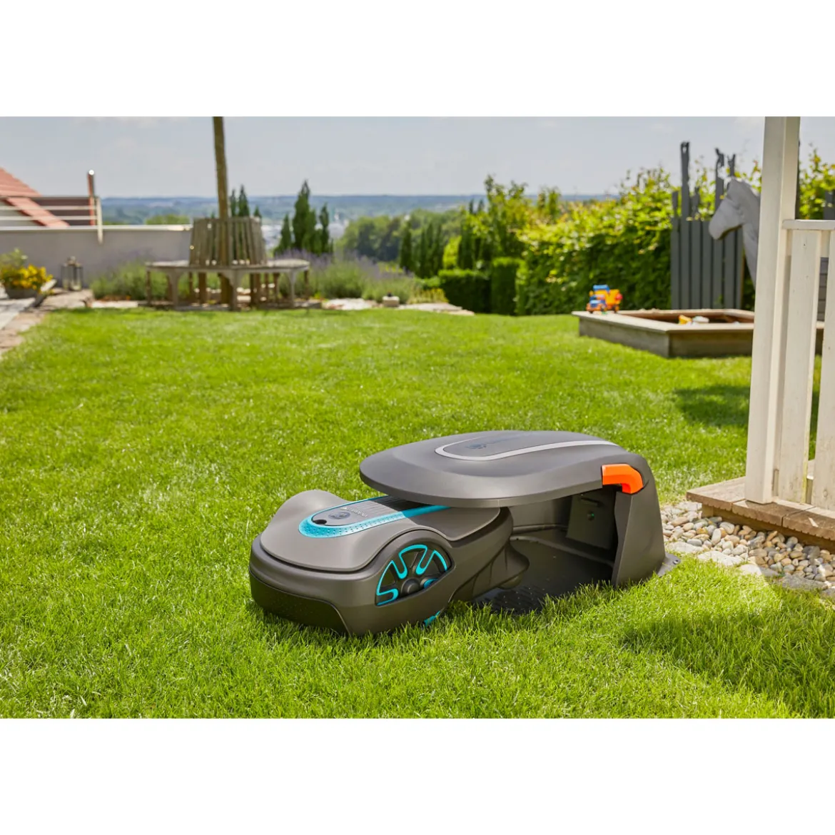 GardenaMähroboter-Garage Sileno City und Sileno Life