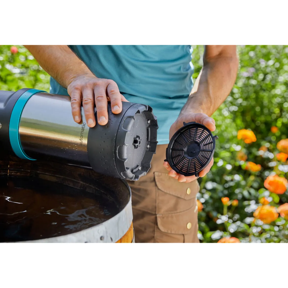 GardenaRegenfasspumpe 4700/2 Inox Automatik