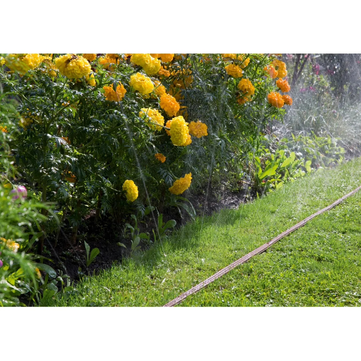 GardenaSchlauchregner mit Anschlussteilen braun