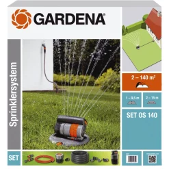 GardenaSprinklersystem Komplett-Set OS 140 mit Versenk-Viereckregner