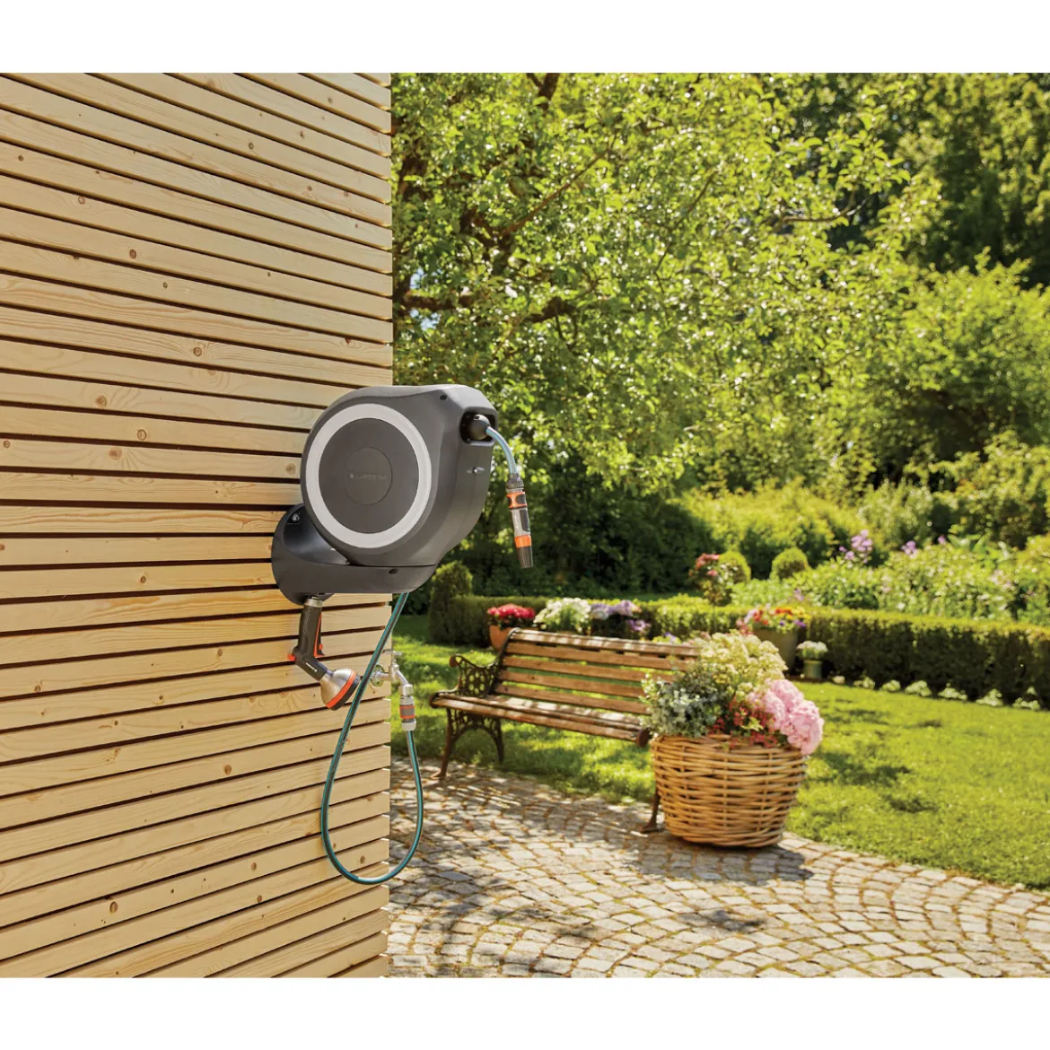 GardenaWandschlauchbox RollUp S 15m schwarz
