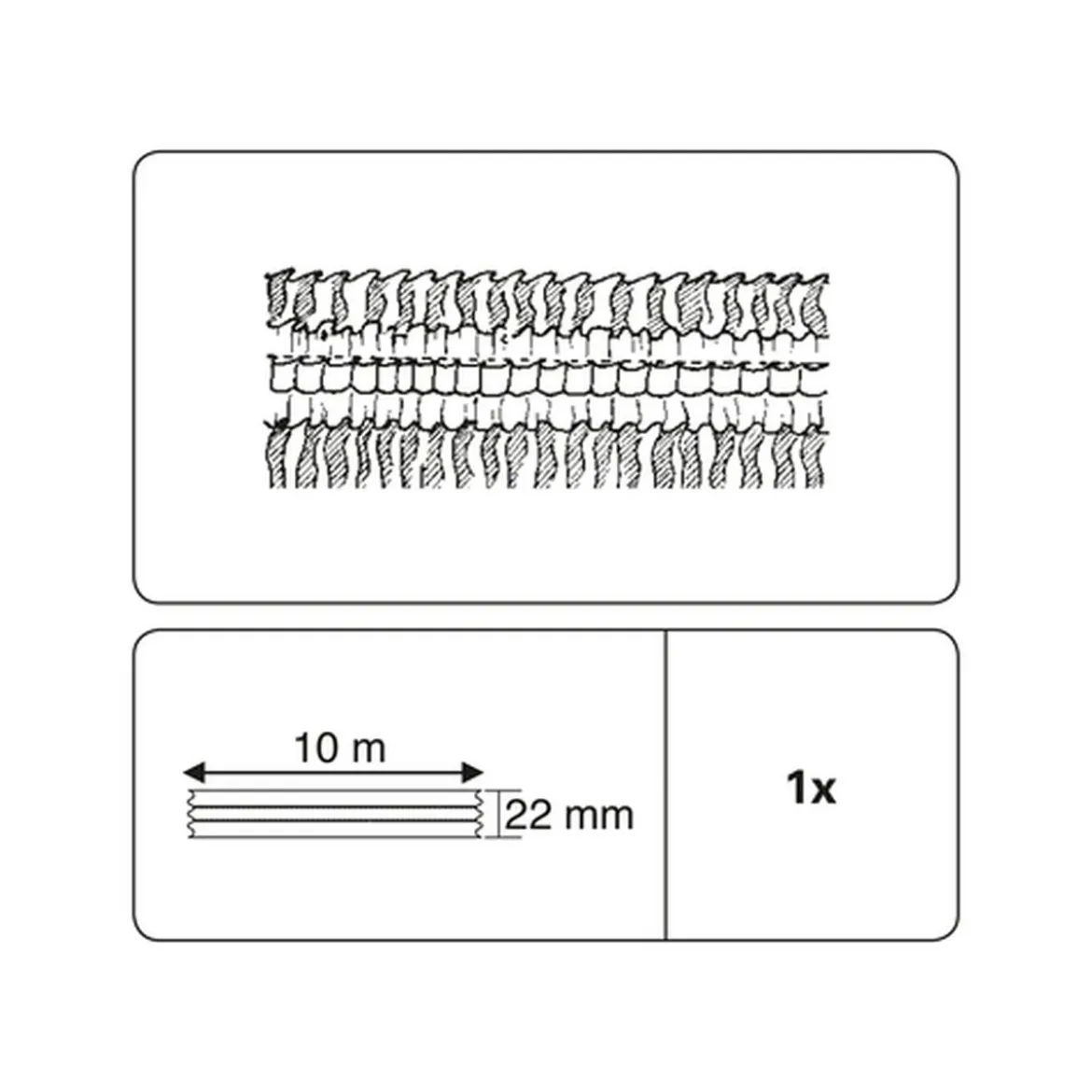 Gardinenband A 10 m weiß universal