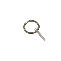 Gardinenringe mit Faltenlegehaken Edelstahl-Optik