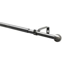 Gardinenstangen Set ausziehbar Durchmesser 16/19 mm 190-340 cm Edelstahl-Optik