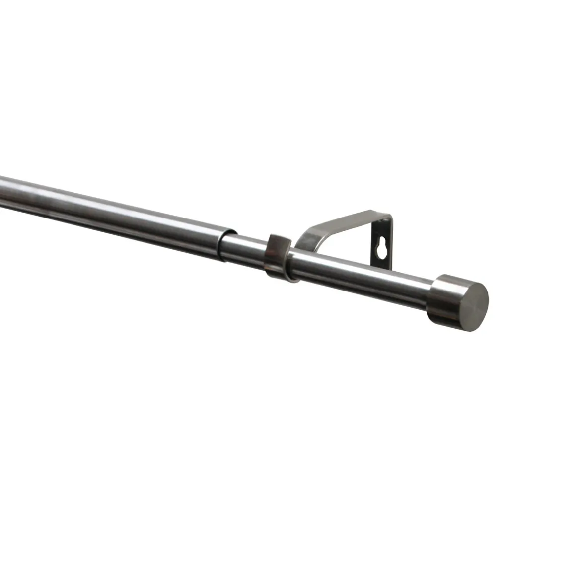 Gardinenstangen Set Kos Cap ausziehbar Durchmesser 16/19 mm 190-340 cm Edelstahl-Optik